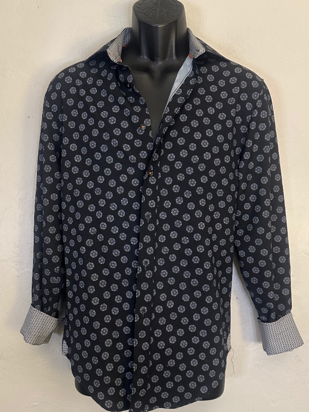 Tallia Stretch Contrast Long Sleeve Shirt Small Gently worn 20" armpit to armpit